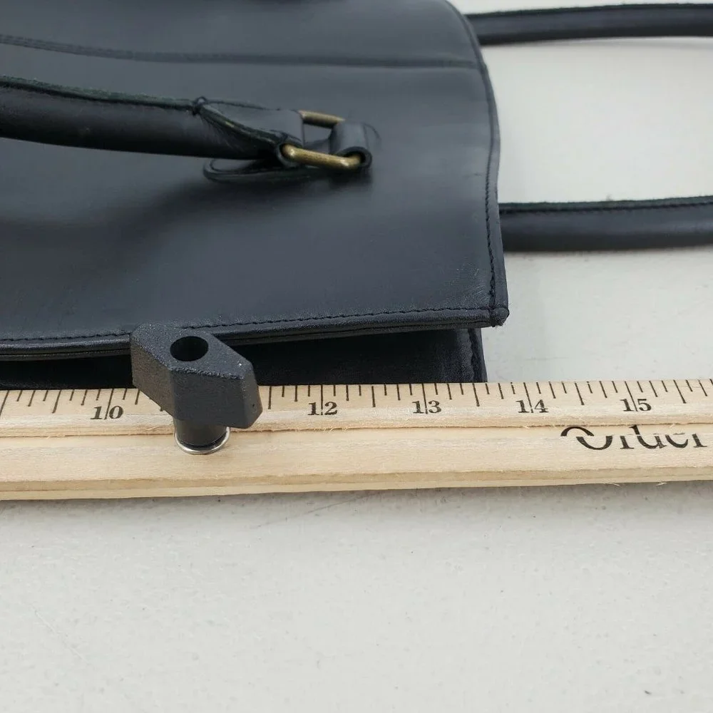 Eddie Bauer Black Leather Tote Bag